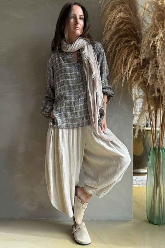 Greta Check Hugh Shirt Earth